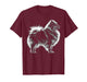 Retro Pomeranian Silhouette Cute Pomeranian Funny Dog Owner T-Shirt