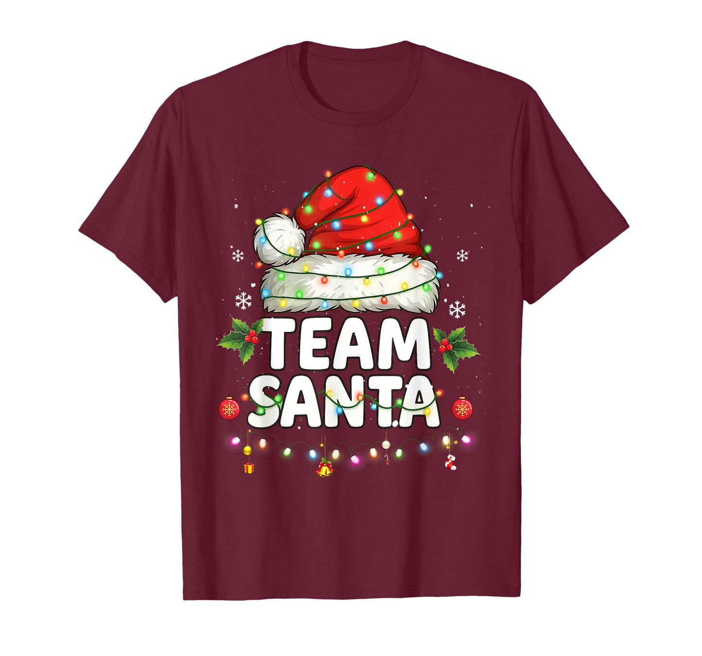 Team Santa Shirt Adult Kids Christmas Santa Squad Costume T-Shirt