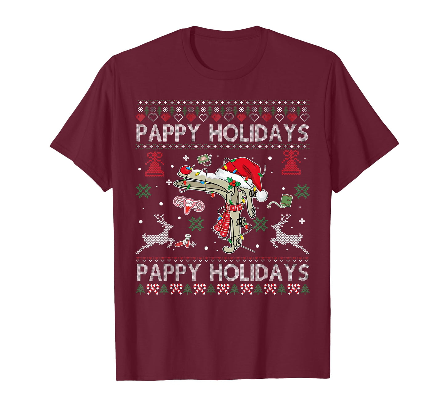 Speculum Santa Pappy Holidays Gynecologist Ugly Sweater Xmas T-Shirt