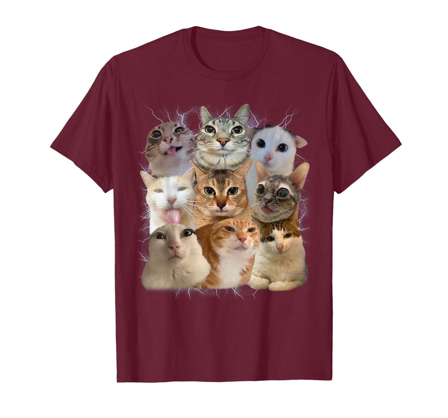 Famous Cats Meme Funny Cat Brainrot Meme Bootleg Gen Z Alpha T-Shirt