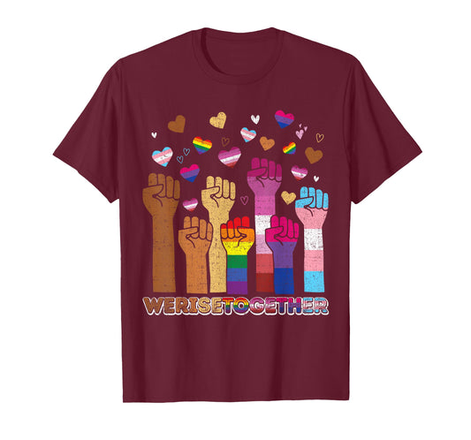 Black Pride BLM LGBT Raised Fist Equality - Apparel Meaning T-Shirt