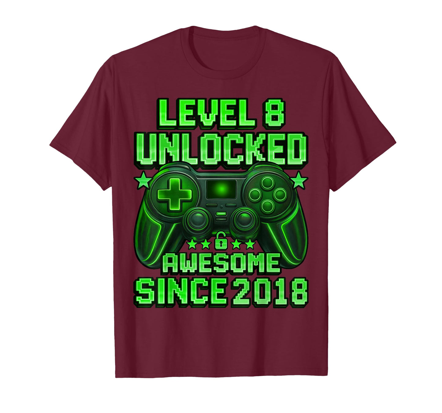 Level 8 Unlocked 8 Year Old Gifts for Boys 8th Birthday Boy T-Shirt
