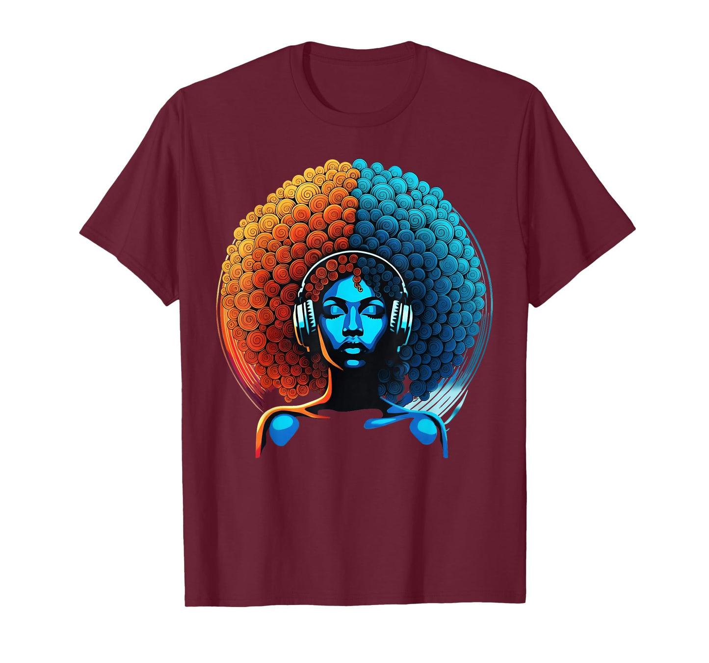 Retro 80s Funk Afro Girl Disco Soul African American Vinyl T-Shirt