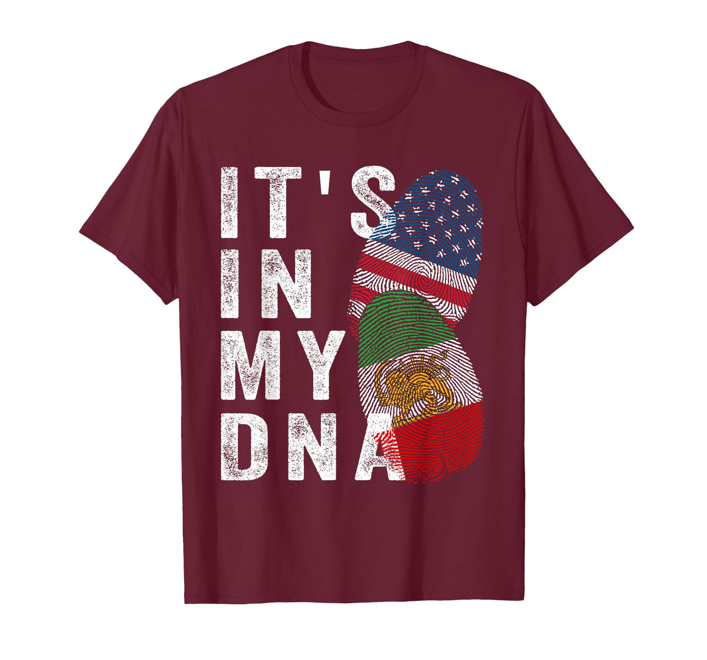Iran Lion Sun Flag,Iran Flag,USA Flag,It's in My DNA T-Shirt