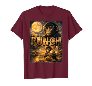 Punch The Monkey Cuddling Stuffed Animal Meme Viral Internet T-Shirt