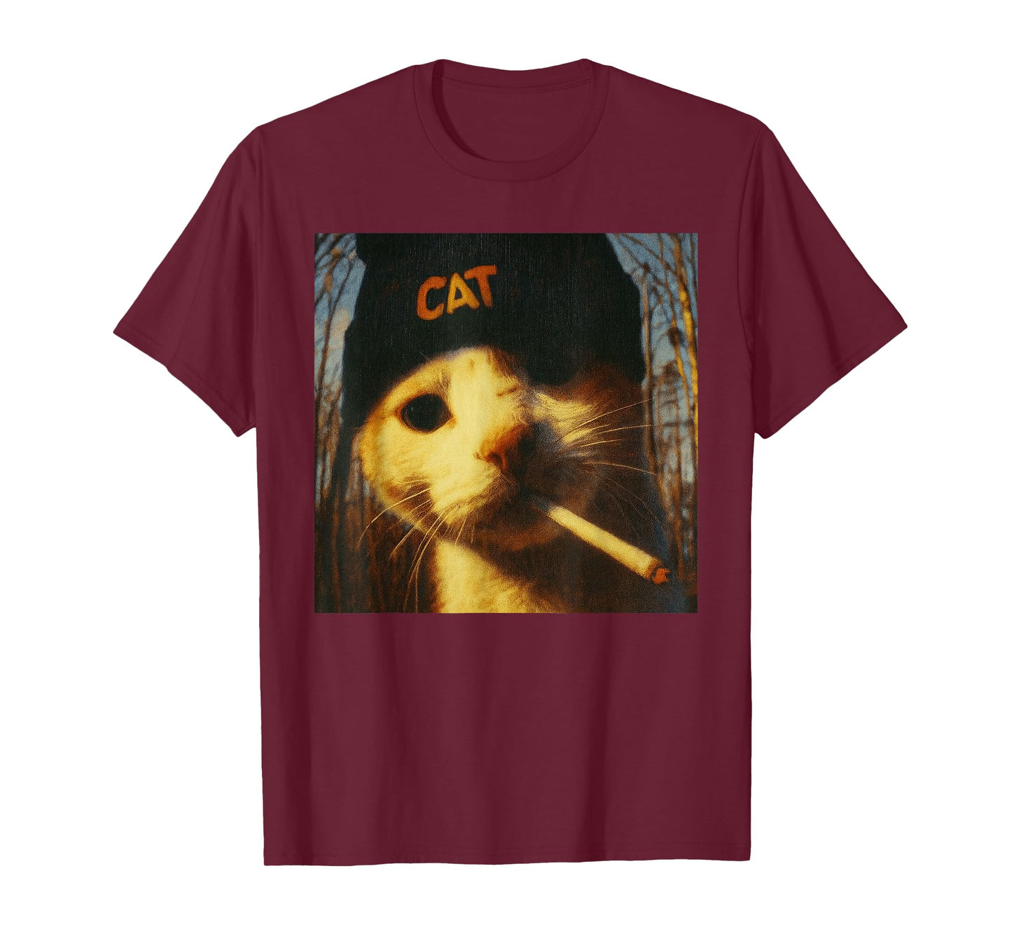 Funny Smoking Cat, Cigarette Kitty Gen Z Meme, Cat Lover T-Shirt