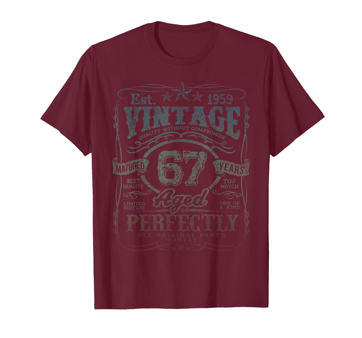 Vintage 1959 Limited Edition Shirt 67 Year Old 67th Birthday T-Shirt