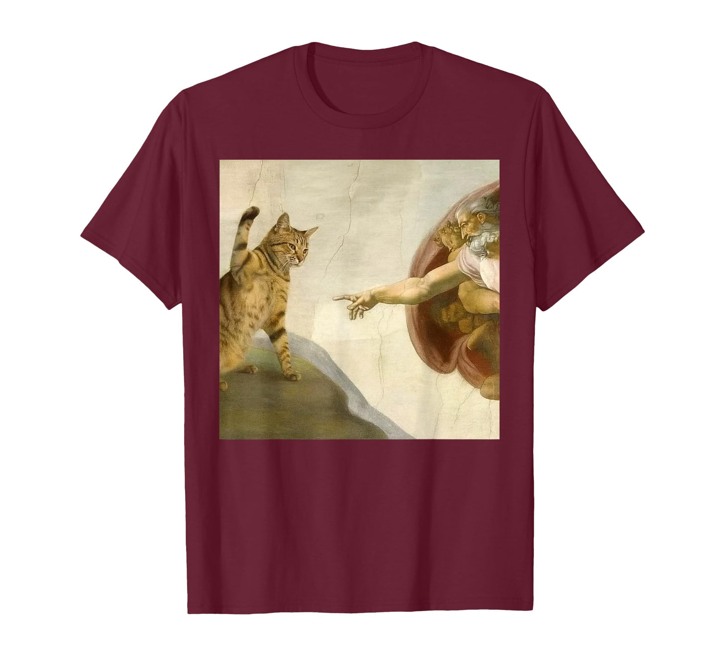 Tabby Cat Creation of Adam Meme T-Shirt