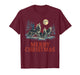 Howling Wolves Merry Christmas Holiday Design T-Shirt