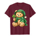 Lucky Bear St Patrick's Day Irish Shamrock Clover Bear Meme T-Shirt