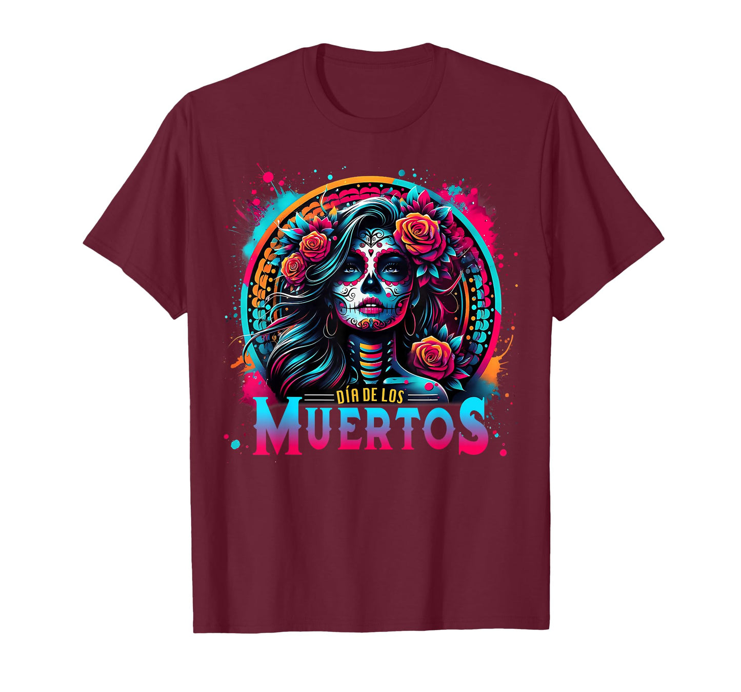 Dia De Los Muertos La Catrina Day of The Dead Sugar Skull T-Shirt