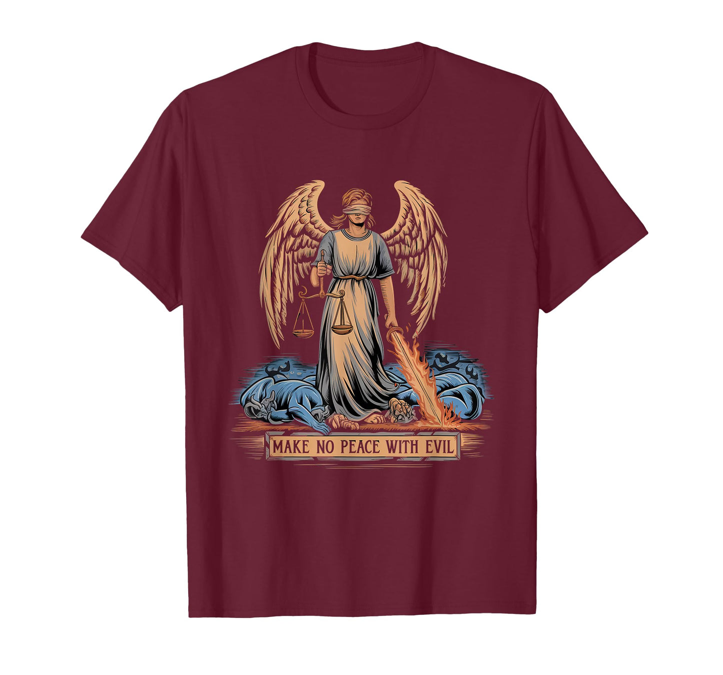Make No Peace with Evil Tshirt Archangel Michael Jesus God T-Shirt