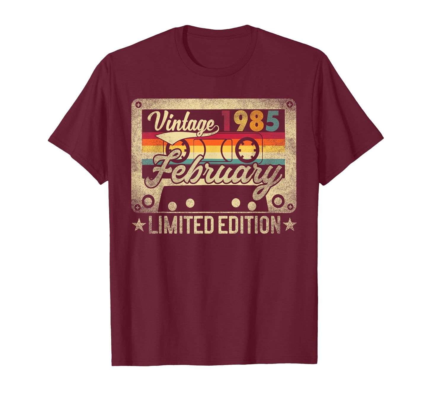 Vintage 1985 February 41 Years Old 41st Birthday Men Women T-Shirt