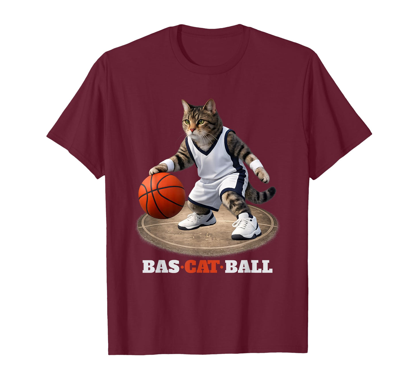 Cats Funny cat Kitten Playing Basketball Sports Hilarious T-Shirt