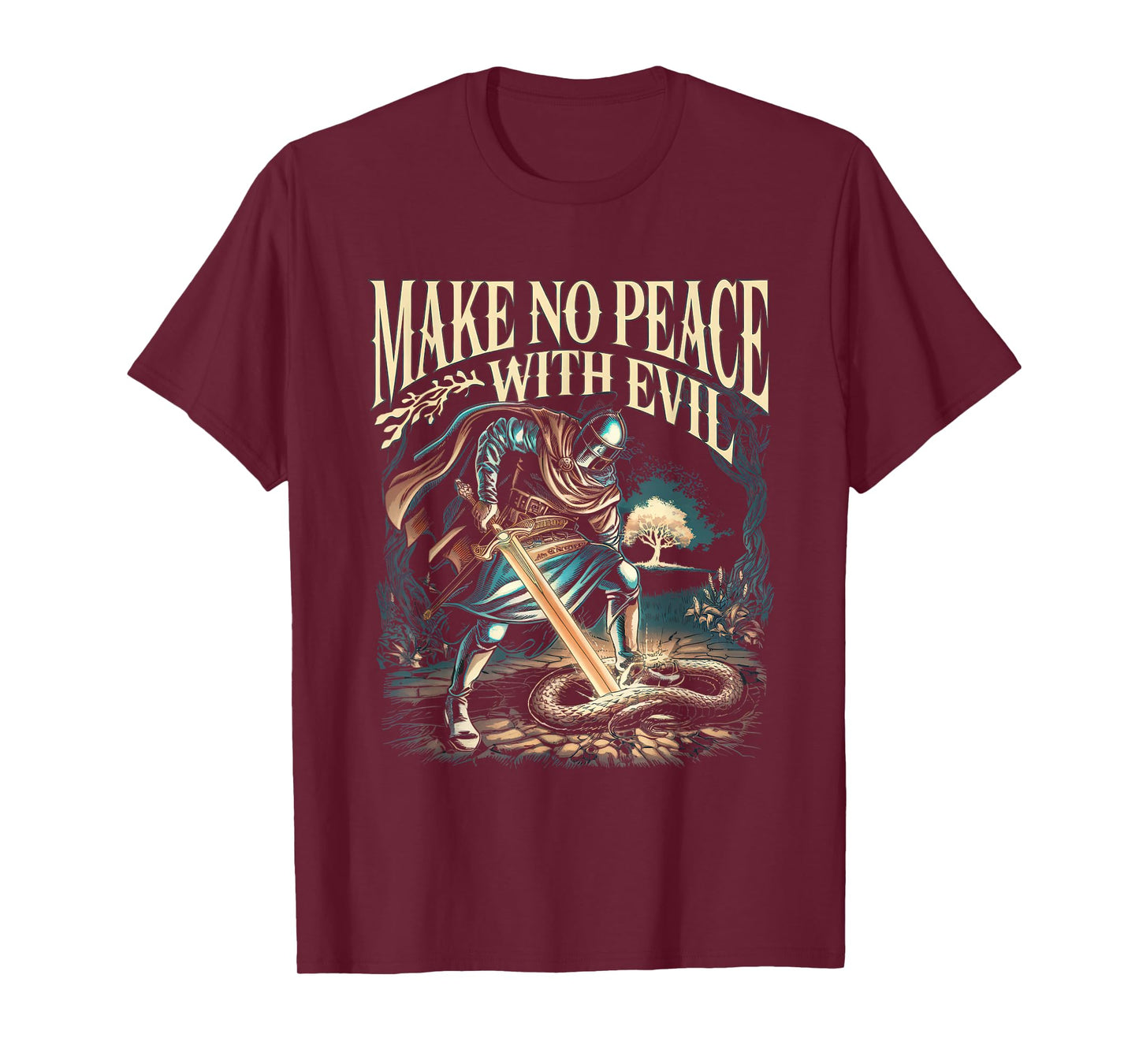 Make No Peace with Evil Tshirt Archangel Michael Jesus God T-Shirt