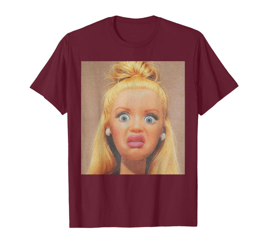 Funny Disgusting Doll face Meme Hilarious Sarcastic T-Shirt
