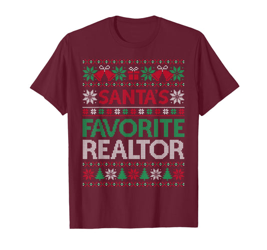 Santa Favorite Realtor Christmas Ugly Sweaters Family Xmas T-Shirt