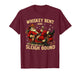Whiskey Sleigh Bound Cowboy Santa Christmas T-Shirt