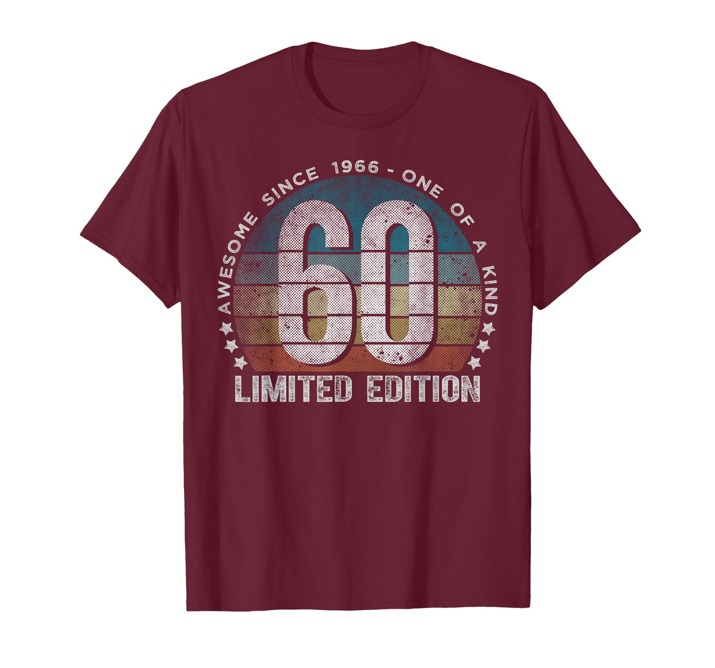 60 Year Old Gifts Vintage 1966 Limited Edition 60th Birthday T-Shirt