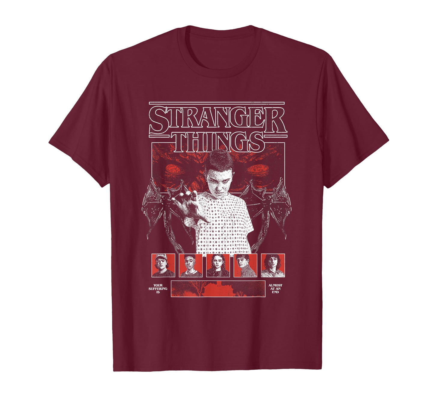 Stranger Things Eleven and Main Cast Collage T-Shirt