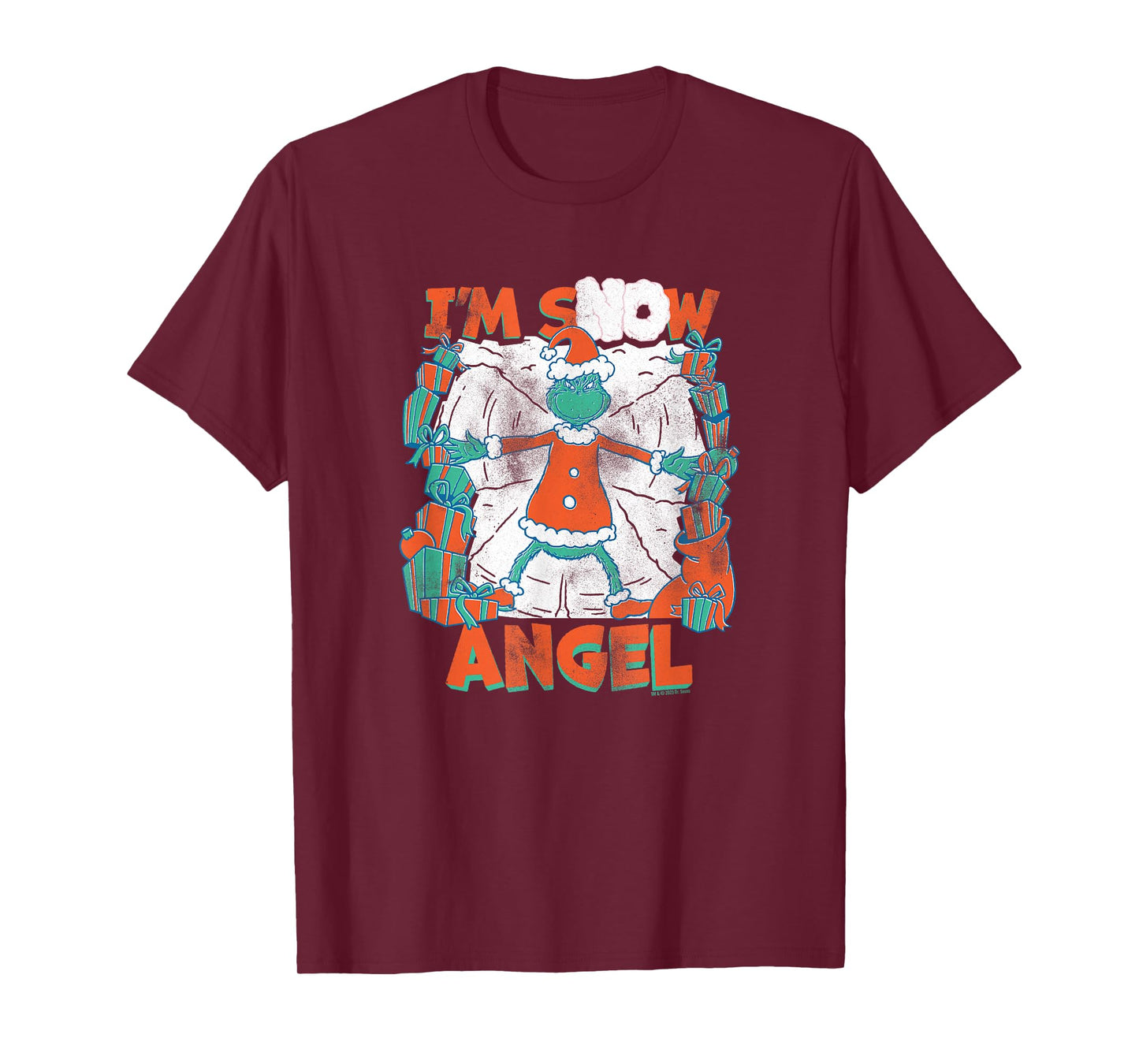 Dr. Seuss Grinch Grinch I’m Snow Angel Officially Licensed T-Shirt