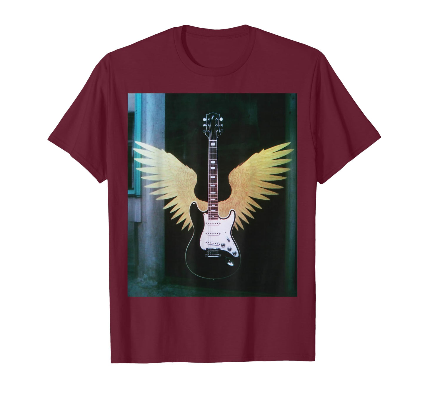 Retro Electric Guitar Wings Music Lover Rock and Roll Gifts T-Shirt