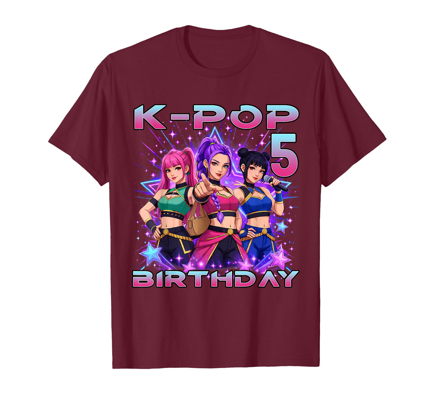 5th Birthday K-pop 5 Year Old Korean Music Birthday Kpop T-Shirt