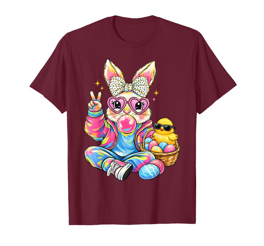Girls Easter Cute Bunny Coquette Pink Easter Kids Girl Women T-Shirt
