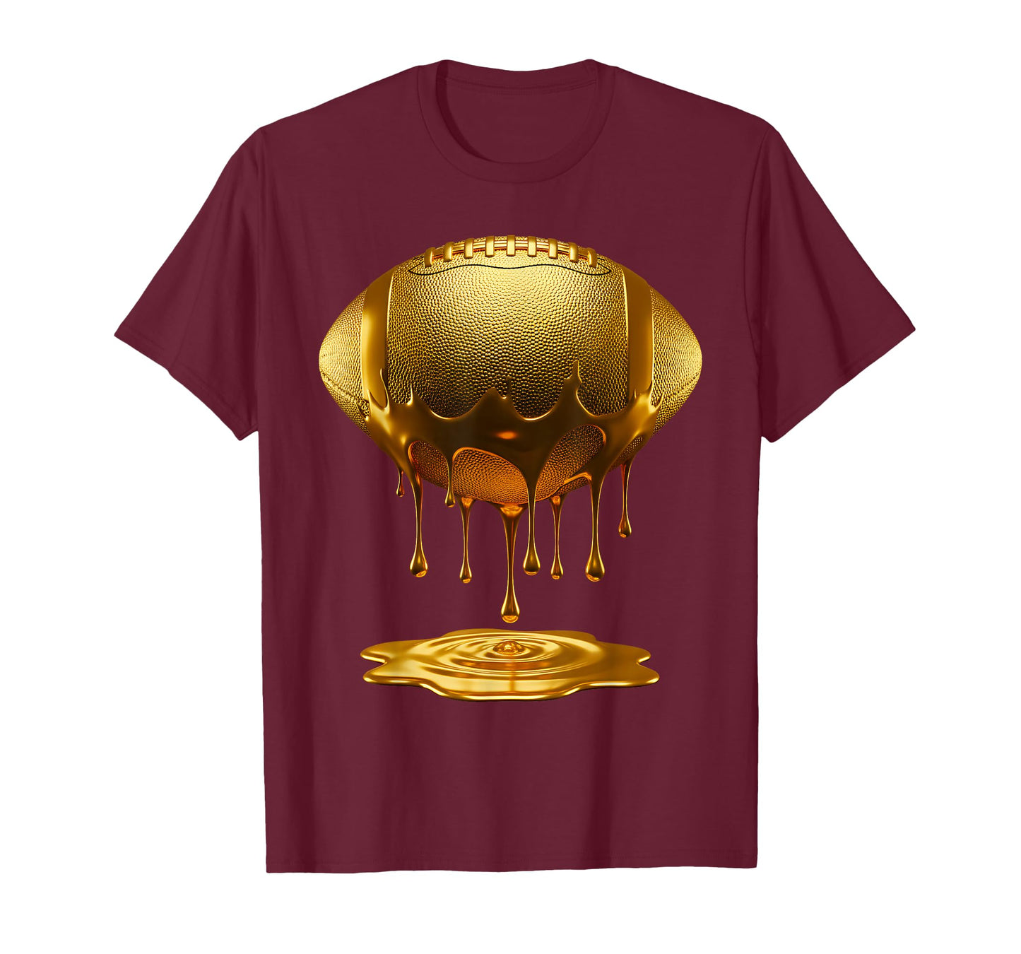 Football Dripping Drip Gold Sport Player Coach Baller T-Shirt