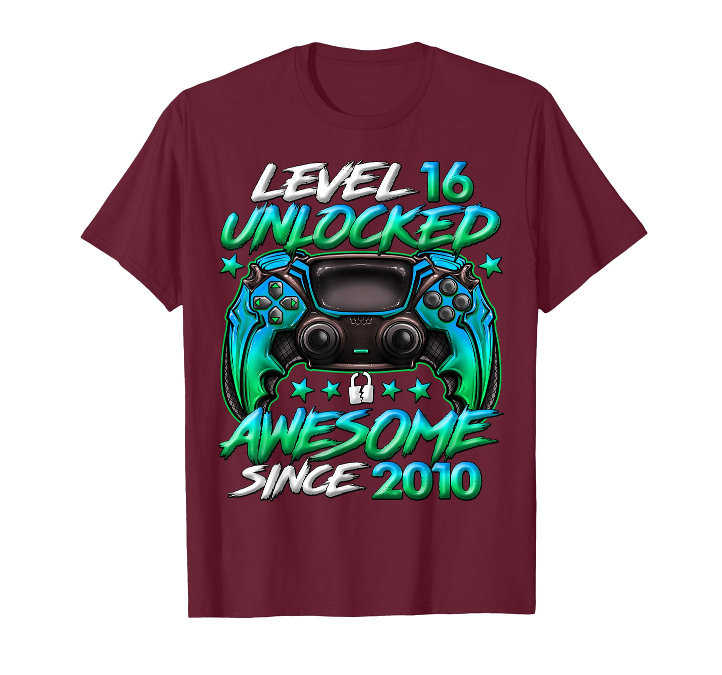 Level 16 Unlocked 16 Year Old Gifts Boys 16th Birthday Boy T-Shirt