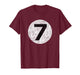 Funny 7 Number Seven Graphic Group Halloween Birthday Retro T-Shirt