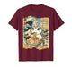Funny Kawaii Unicorn Ramen Noodle Bowl Japanese Wave T-Shirt