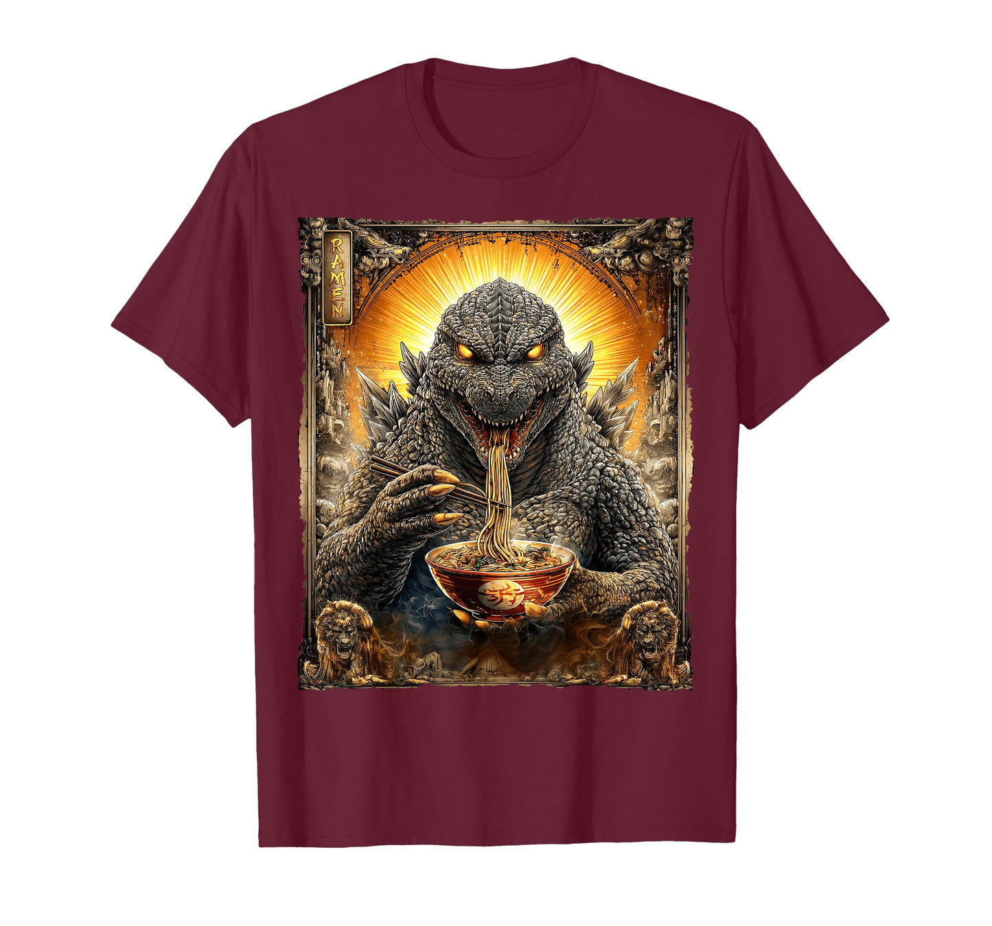 Funny Ramen Monster Noodle Lovers Anime Otaku T-Shirt