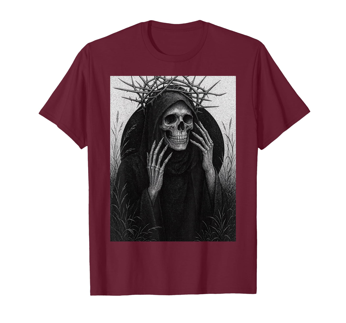 Occult Goth Black Metal Reaper Death Macabre Gothic Dark Art T-Shirt