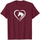 Horse Heart Logo Equestrian Lover Graphic Women Riding T-Shirt - T-Shirt | Maroon
