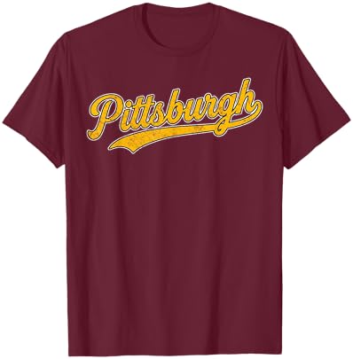Retro Pittsburgh Throwback Classic Pittsburgh T-Shirt - T-Shirt | Maroon