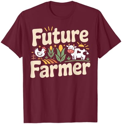 Farming Farmer Tractor Future Farmer T-Shirt - T-Shirt | Maroon