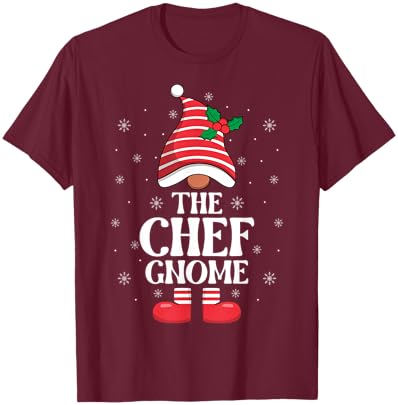 Chef Gnome Christmas Family Matching Group Funny Xmas T-Shirt - T-Shirt | Maroon