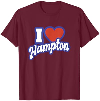 I Love Hampton Virginia T-Shirt - T-Shirt | Maroon