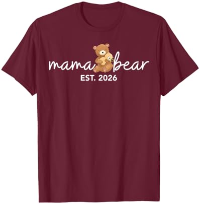 Mother's Day New Mom Baby Announcement T-Shirt - T-Shirt | Maroon