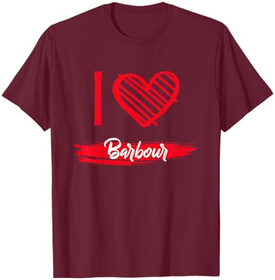 I Love Barbour County I Heart Barbour T-Shirt - T-Shirt | Maroon