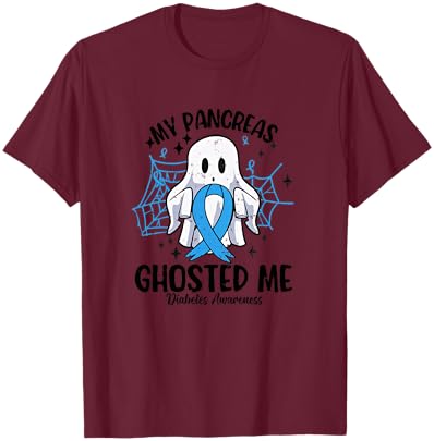 My Pancreas Ghosted Me Type 1 Diabetes Awareness T1D Warrior T-Shirt - T-Shirt | Maroon