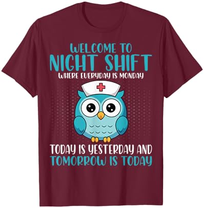 Welcome to Night Shift Where Everyday T-Shirt - T-Shirt | Maroon