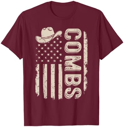 Vintage Combs Name Personalized Combs Family Reunion T-Shirt - T-Shirt | Maroon