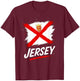 Jersey Flag Bailiwick of Jersey Pride T-Shirt - T-Shirt | Maroon