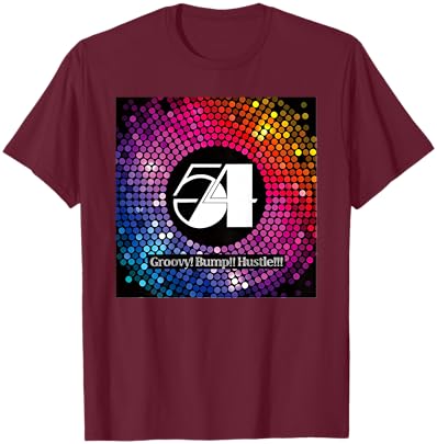 Studio 54_Disco_Groovy_015_Back Printed T-Shirt - T-Shirt | Maroon