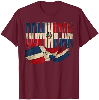 Dominican Republic Flag RD Republica Dominicana Proud T-Shirt - T-Shirt | Maroon