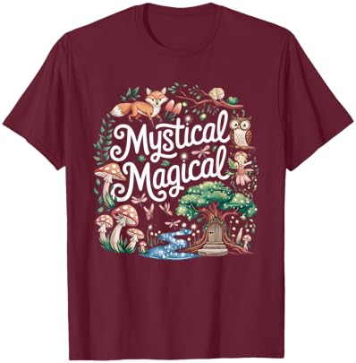 Mystical Magical Retro Aesthetic Space Gift Men Women T-Shirt - T-Shirt | Maroon