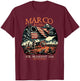 Marco Rubio 2028 for President Colonial Patriotic US Flag T-Shirt - T-Shirt | Maroon