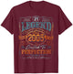 Vintage 2005 Limited Edition Shirt 21 Year Old 21st Birthday T-Shirt - T-Shirt | Maroon